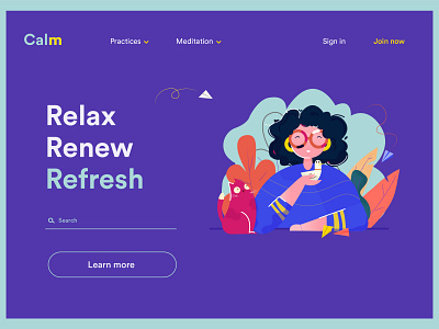 Calm Landing Page