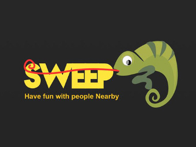 Geko Sweep fun illustration logo