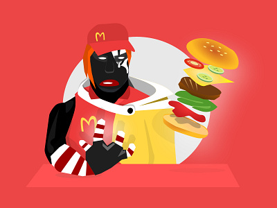 Evil Ronald hamburger illustration mcdonald mcduck psy ronald