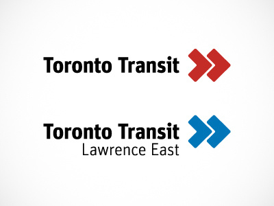 Toronto Transit Identity black blue brand corporate icon identity logo logotype red visual