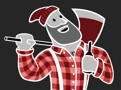 Lumberjack canada illustration lumberjack plaid red simple vector