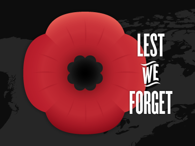 Lest We Forget black canada lest we forget poppy red remembrance day typography