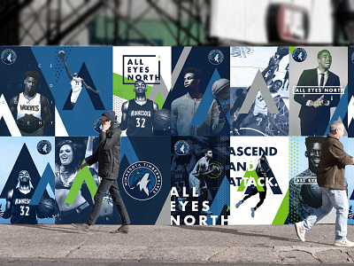 All Eyes North alleyesnorth basketball design identity illustrator logo minneapolis minnesota nba pattern rune timberwolves