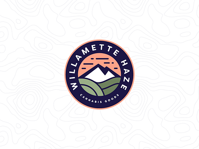 Final Willamette Haze Logo branding cannabis cannabis oil haze logo mountains mt hood oregon packaging peach valley willamette