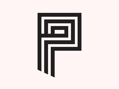 PP HEAD 36daysoftype bold inspiration lines minneapolis monogram p thick lines typography