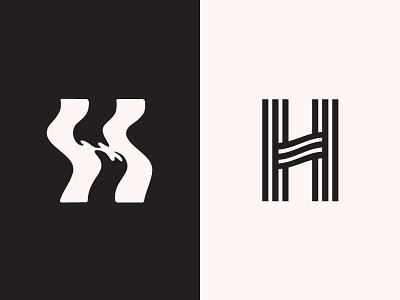 Which H do you prefer? experiemtanl geometric ghost h letter minneapolis monogram movement organic symmetry typography warp