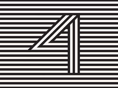 🤷‍♂️4 36daysoftype 4 geometric illusion lines minneapolis minnesota number op art thick lines type typography