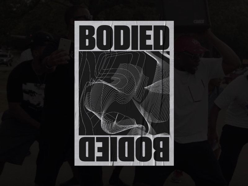 Bodied bold type thick lines lines show poster concert poster rap hip hop poster mn type geometric illustration typography minneapolis