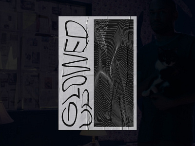 GLOWED UP concert poster geometric glitch hip hop illusion illustrator lines minneapolis mn poster rap typography warp