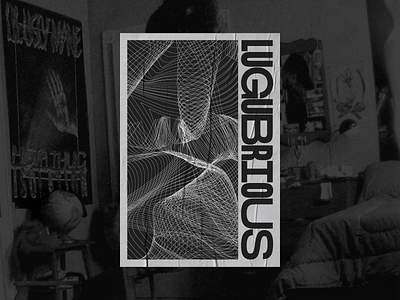 Lugubrious concert poster condensed dark geometric grotesk hip hop illusion illustrator lines minneapolis poster rap type typography warp