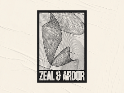 Zeal & Ardor brand poster concert poster design doom geometric glitch illusion illustrator lines metal minneapolis minnesota rock sludge typography warp