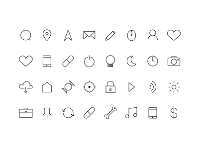 32 Icons Pack Design