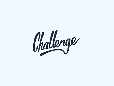 Challenge mark brand calligraphy graphic design identity logo design typography