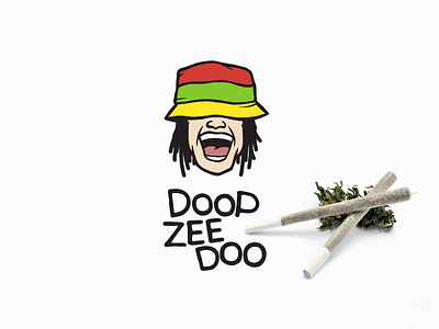 DoopZeeDoo cannabis character design face fun gethigh graphic design happy illustration joint joy laughing lifestyle logo onelove peace pot rasta smoke vector