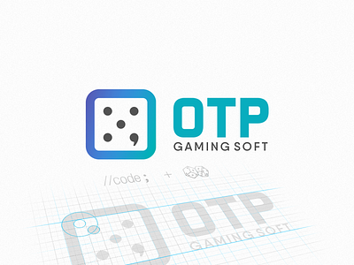 OTP Gaming Soft casino code craps design dice dots game gaming soft graphic design illustration it logo logo design otp programing soft software square vector
