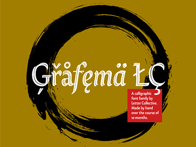 Ģřåfęmä ŁÇ bezierclub brush calligraphy contrast custom handmade ink lettercollective lettering vector