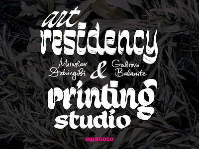 Art Residency & Printing Studio art bezierclub brush calligraphy brush font calligraphy handmade handmadefont indiegogo lettercollective printing residency script studio