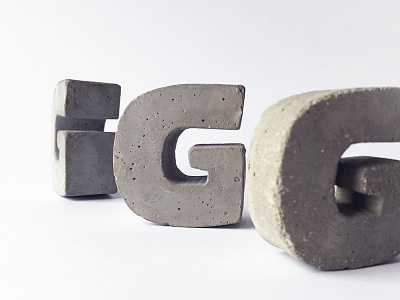 3d Concrete Letter "G"