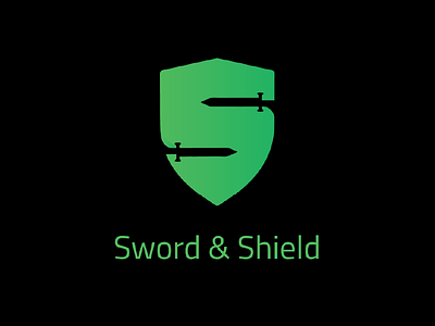 Sword & Shield Logo gradient logo security tech