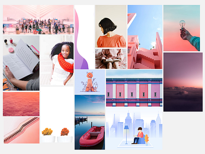 Style Moodboard authoritativeness authority branding calm calmness knowledge library minimal moodboard orange peace ui