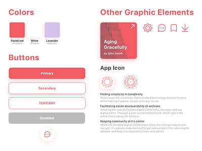 Victoria - Stylesheet app branding elements flat icon logo minimal mobile style ui ux vector