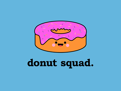 Donut Squad - Logo branding character color cute design donut flat happy illustration logo