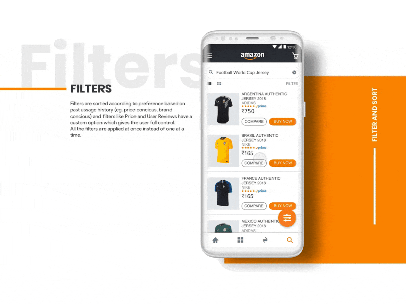 Amazon India Redesign - Filters