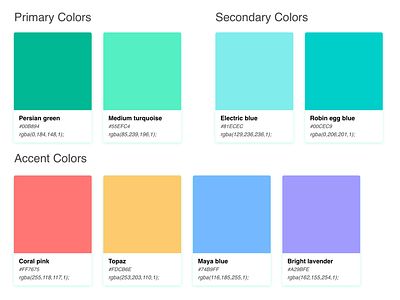 Ecogrid - Color Palette accent clean color dashboard hexcodes light palette pastel primary secondary