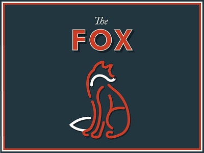 The Fox bold design foxy orange pubssigns white