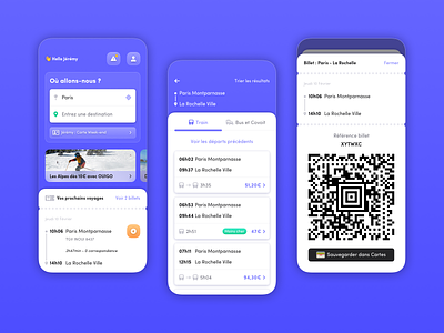 SNCF Connect redesign app branding design ios product purple redesign sketch sncf ticket train trip ui ux