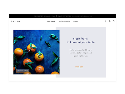 Grocery E-commerce Hero Page ecommerce fruits grocery hero image landingpage online shop online shopping shop uidesign