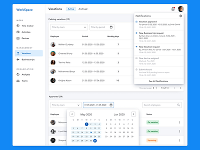 WorkSpace: company management tool