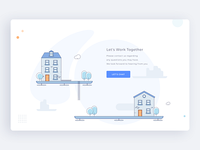 UGI - Web #6 branding clouds design flat house illustration illustrator outline sketch trees ui ux vector web