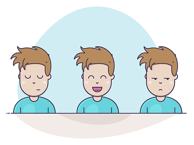 Mood Ideas angry character emotions face happy illustration mood outline sad vector