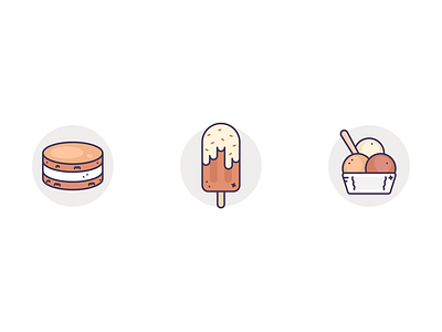 Vanilla & Chocolate Dessert Icons