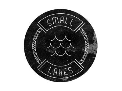 Small Lakes Logo concept black logo melbourne naval texture vintage