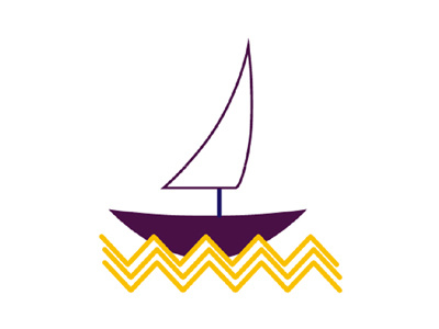 boat boat icon sea triangles