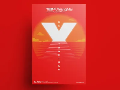 TEDx Chiang Mai "Re Together = Sunset" branding graphic design illustration poster vector