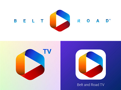 Belt And Road Tv application branding icon infinity logo play tvonline
