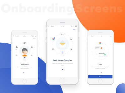 Job Search Onboarding Screens jobsearch onboarding ui ux