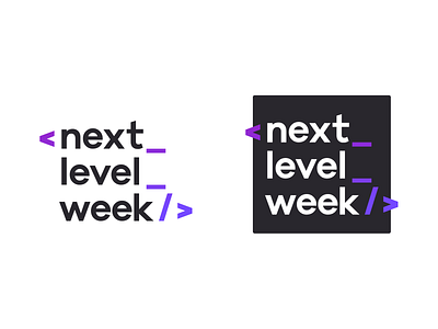 Logo <next_level_week/> brand brand design branding logo logodesign logotype