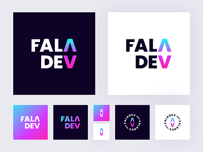 Logo FalaDev brand design branding code coding developer development faladev logotype programmer programming