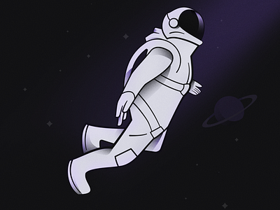 Ilustração astronauta - Rocketseat astronaut illustration space spaceman spacex stars universe