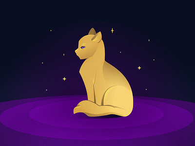 Ilustração - Gold Cat