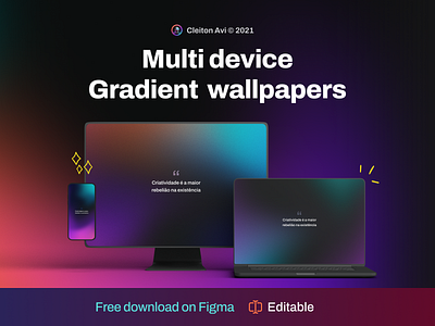 Gradient wallpapers multi device template