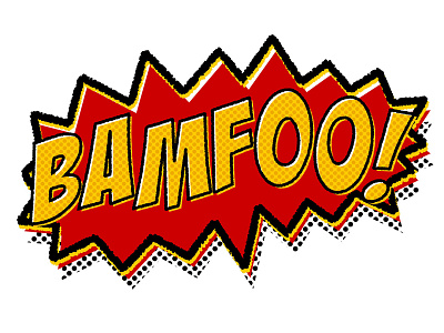 Bamfoo! action cartoon comic pop art