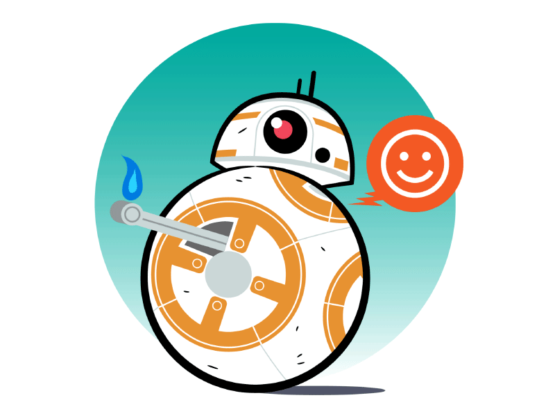 Facebook Stickers - The Last Jedi animation bb8 disney emoji gif star wars sticker the last jedi