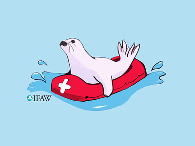 IFAW - Seal Sticker conservation emoji ifaw illustration ocean sea seal sticker
