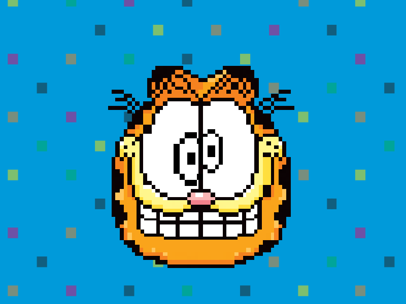 Garfield Pixel Stickers animated animation garfield gif pixel sticker stickers