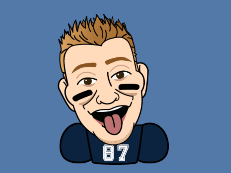 Gronk Sticker animation football gif gronk new england nfl patriots silly superbowl tongue